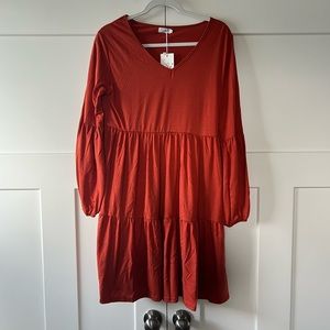 Womens sherosa orange above the knee dress